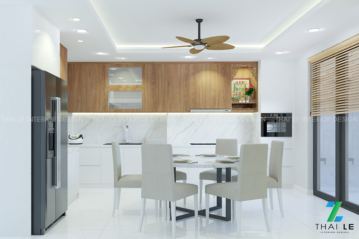 Thiết kế nội thất nhà phố Đường B2 Bình Điền Q8 - 400m2